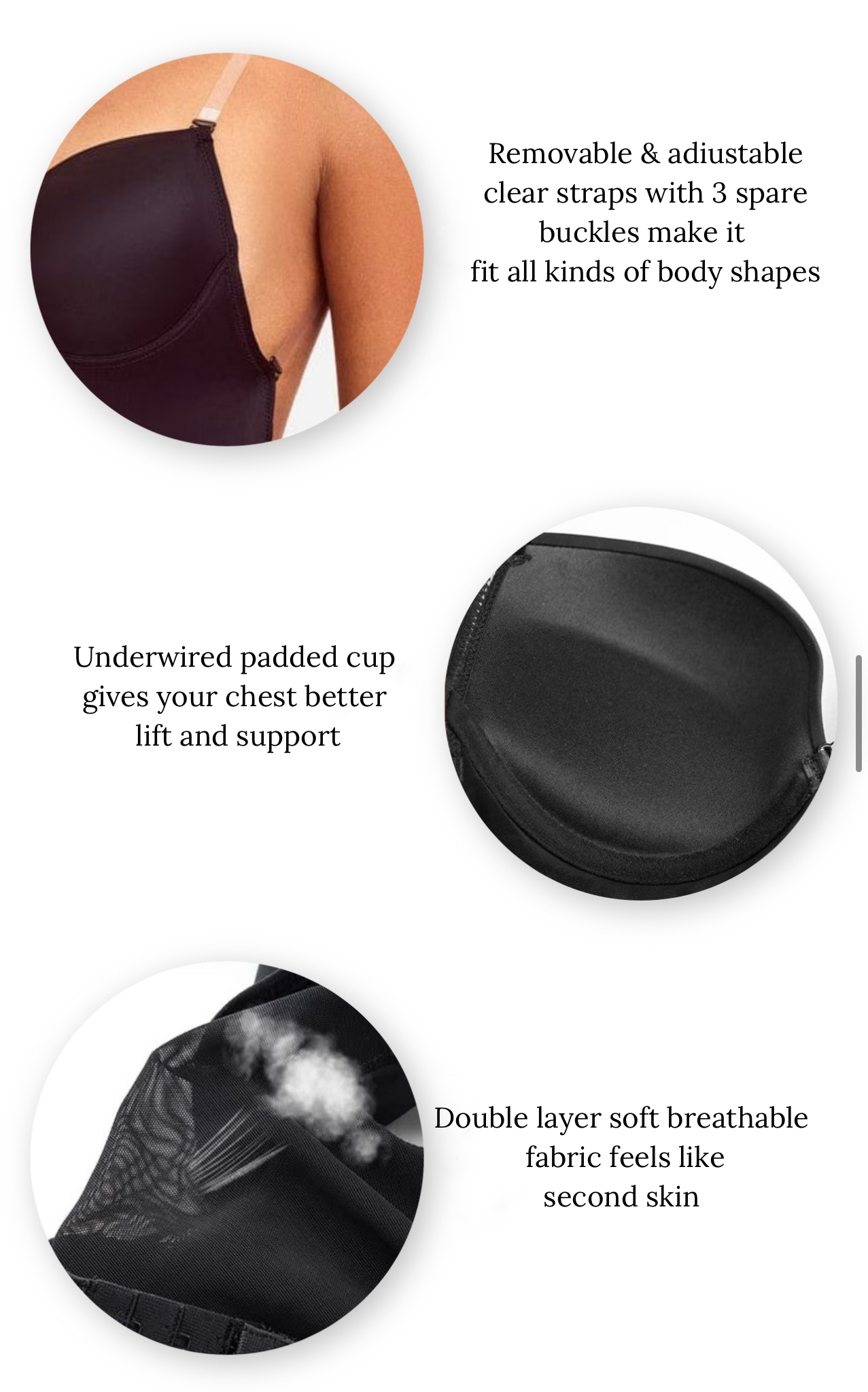 Invisible Backless & Strapless Deep Plunge Bodysuit & Bra – Fleur