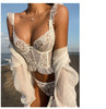 Load image into Gallery viewer, Sabrina Embroidery Lace Ruched Top