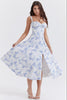 Summer in France Milkmaid Midi Dress