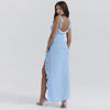Load image into Gallery viewer, Ruffled Elegance Bodycon Ruched Maxi Dress