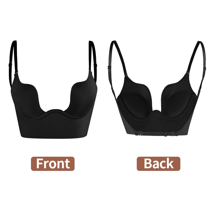 Invisible Backless & Strapless Deep Plunge Bodysuit & Bra