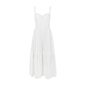 Belle White Midi Dress