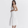 Belle White Midi Dress