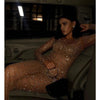 Load image into Gallery viewer, Starry Night Glamour Rhinestone Mesh Maxi Dress