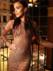 Load image into Gallery viewer, Starry Night Glamour Rhinestone Mesh Maxi Dress