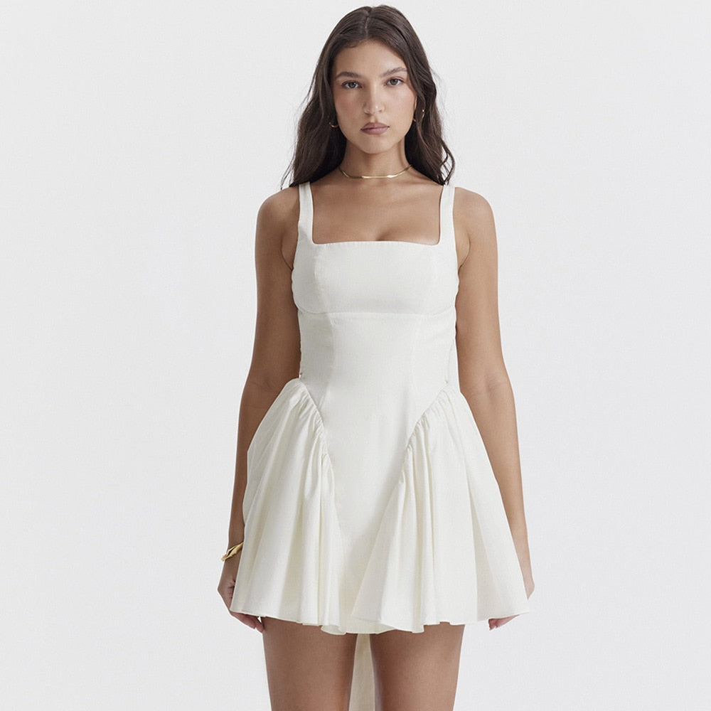 Lana Open Back Mini Dress with a Bow