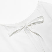 Tatiana White Bow Mini Skirt