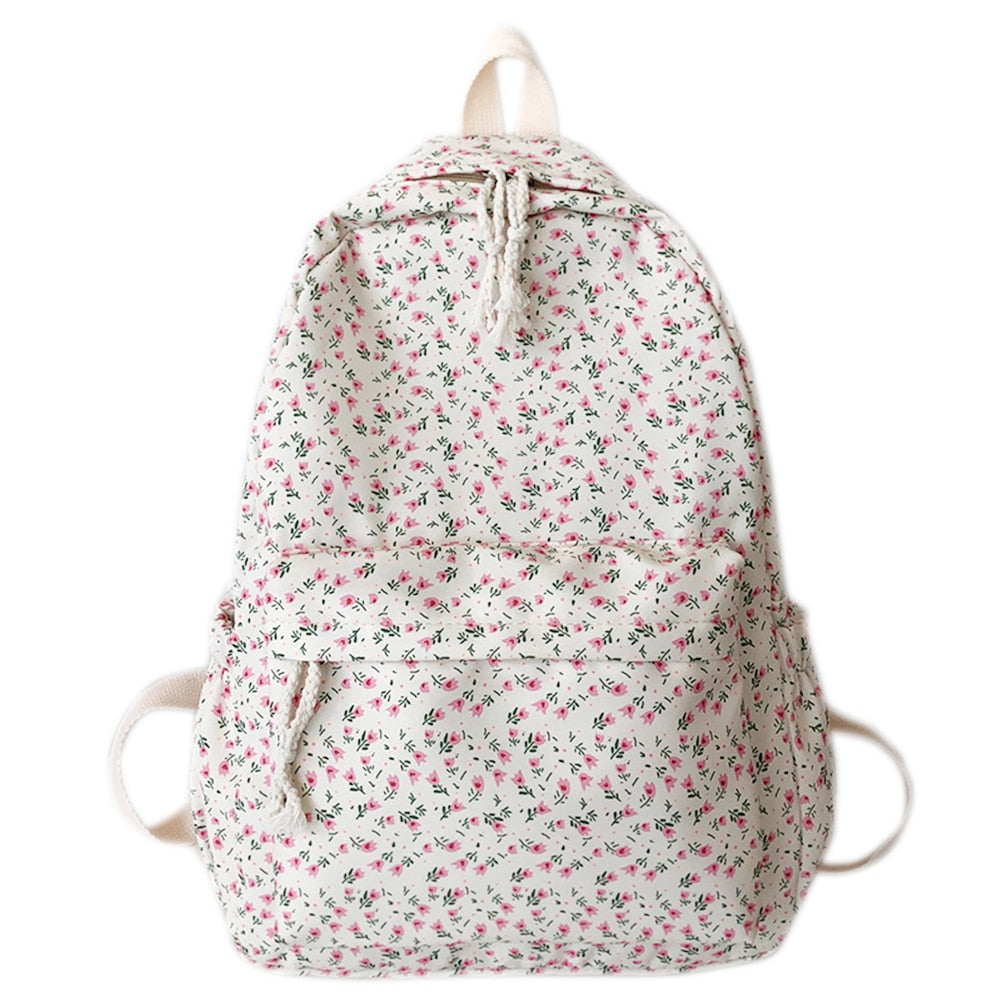 Floral Canvas Backpack