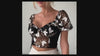 Load and play video in Gallery viewer, Butterfly Whispers Embroidery Mesh Corset Top