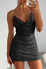 Load image into Gallery viewer, Sequin Starlight Cowl Neck Mini Dress