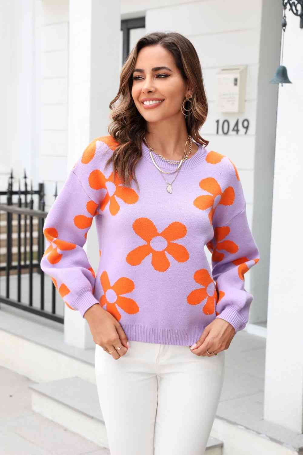 Blossom Dreams Floral Print Sweater