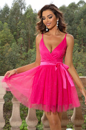 Enchanted Blush Mini Tulle Party Dress